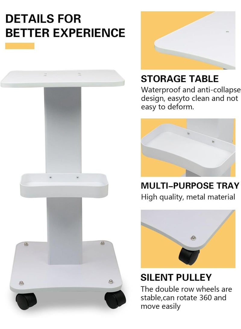 Meishida Facial Machine Beauty Cart Rolling Trolley Stand with Lockable Wheels - Image 2